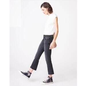 New Anthropologie Unpublished Margaux Cropped Demi Flare in Coal size 28